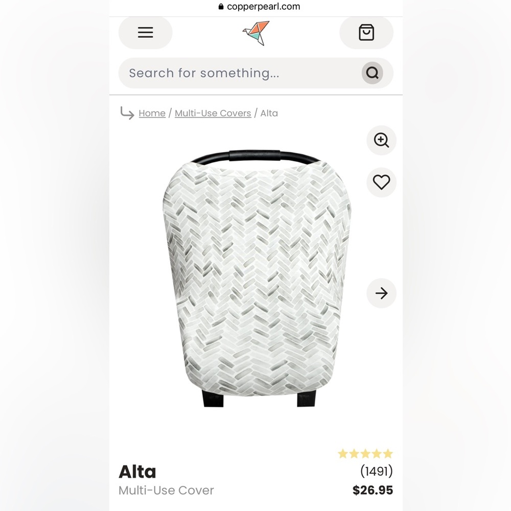 Copper Pearl Multi Use Cover- Alta